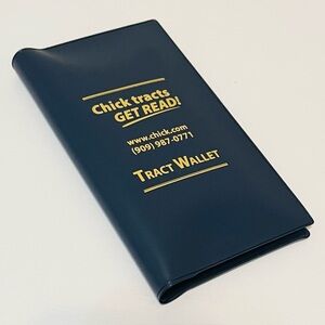 Chick Plastic Vinyl Tract Bifold Wallet Holds 20 tract/pamphlet /brochure **NEW*